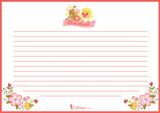 Pink Floral Recipe Cards - 50 Pack