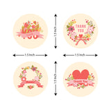 Thank you stickers roll - Pink Floral