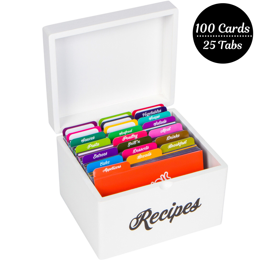 Recipe Box Gift Set - Minimalist White